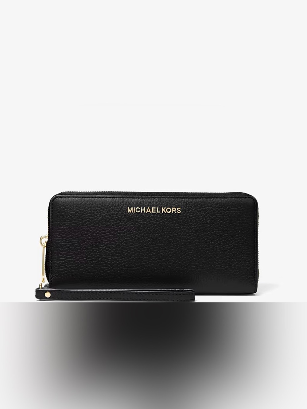 Michael Kors Jet Set Travel Large Pebbled Leather Wristlet